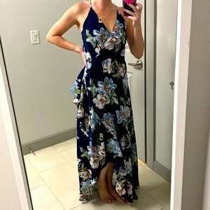 Aqua dresses from bloomingdales floral high low maxi dress